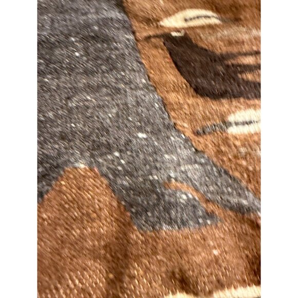 Vtg Hand Woven Egyptian Pictorial Tree of life  Kilim Rug Wool Tapestry  Art - Picture 4 of 11